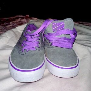 Purple Leather Vans